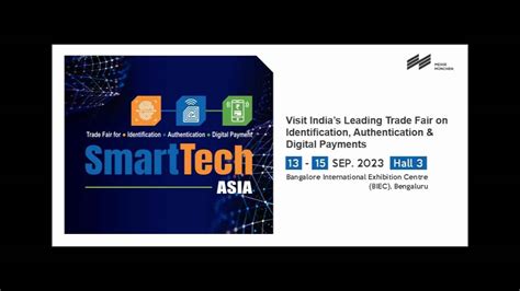 asia smart card and rfid technologies exhibition & trade show|SmartTech Asia (Sep 2023), Bengaluru India .